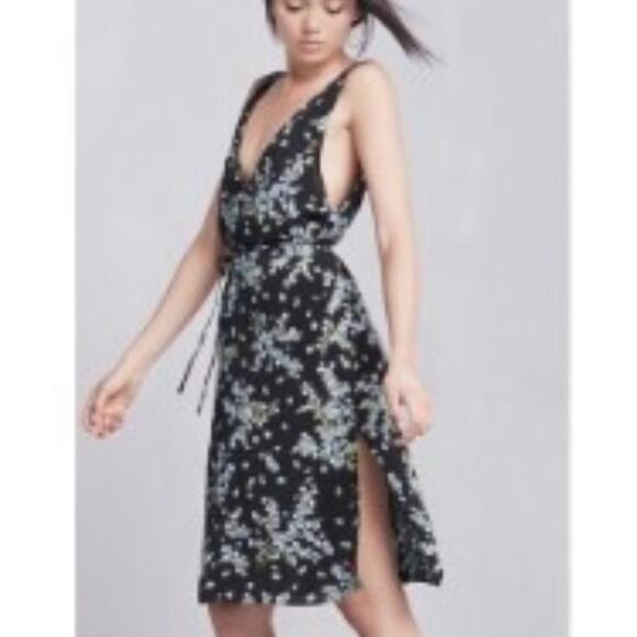 Reformation Butler Summer Midi Dress XS Black V-neck Sleeveless - Picture 6 of 7